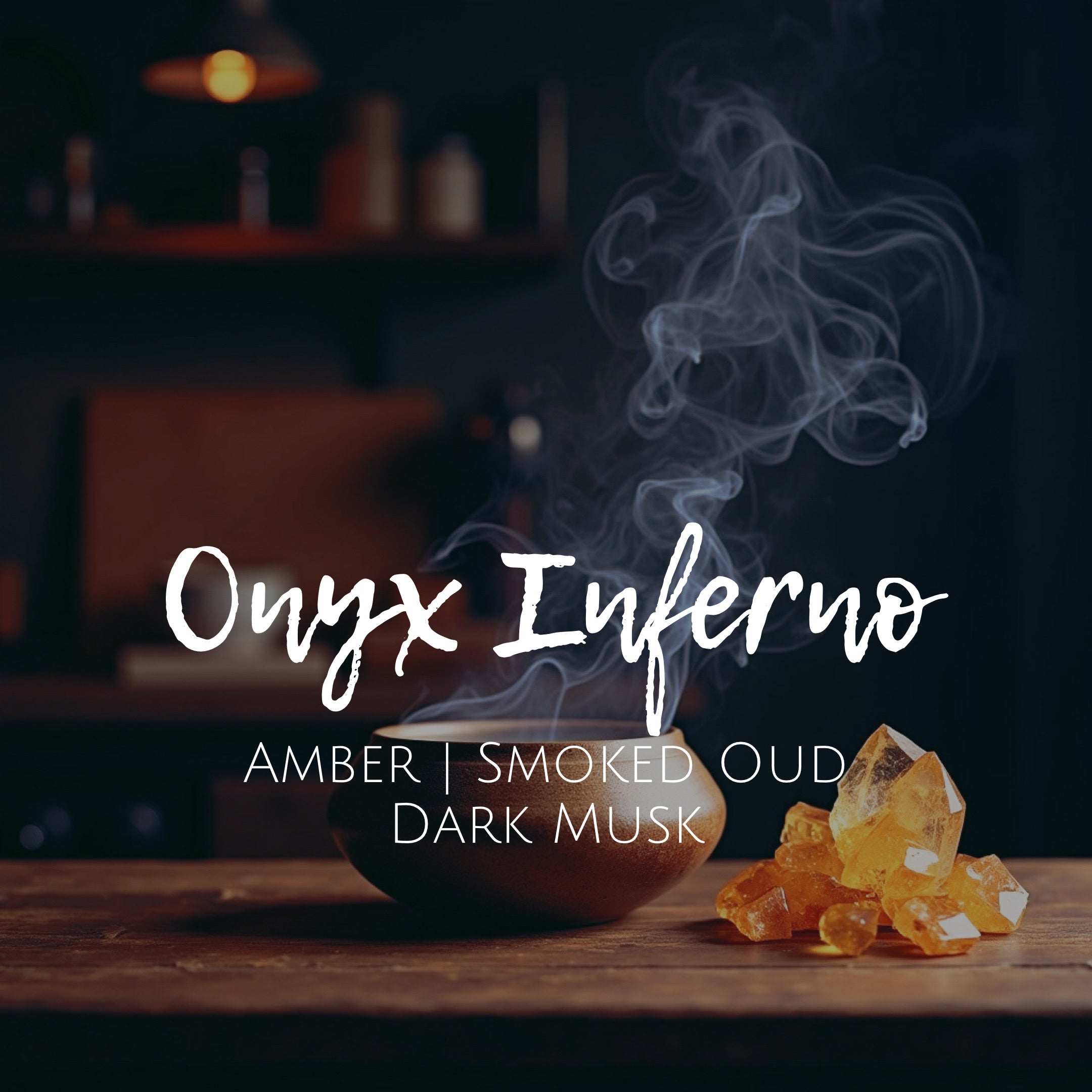 Onyx Inferno (Amber | Smoked Oud | Dark Musk) – PHYNIX Fire Candle Co.