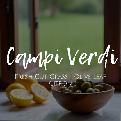 Campi Verdi (Green Fields) (Fresh Cut Grass | Olive Leaf | Citron) 8 oz Candle