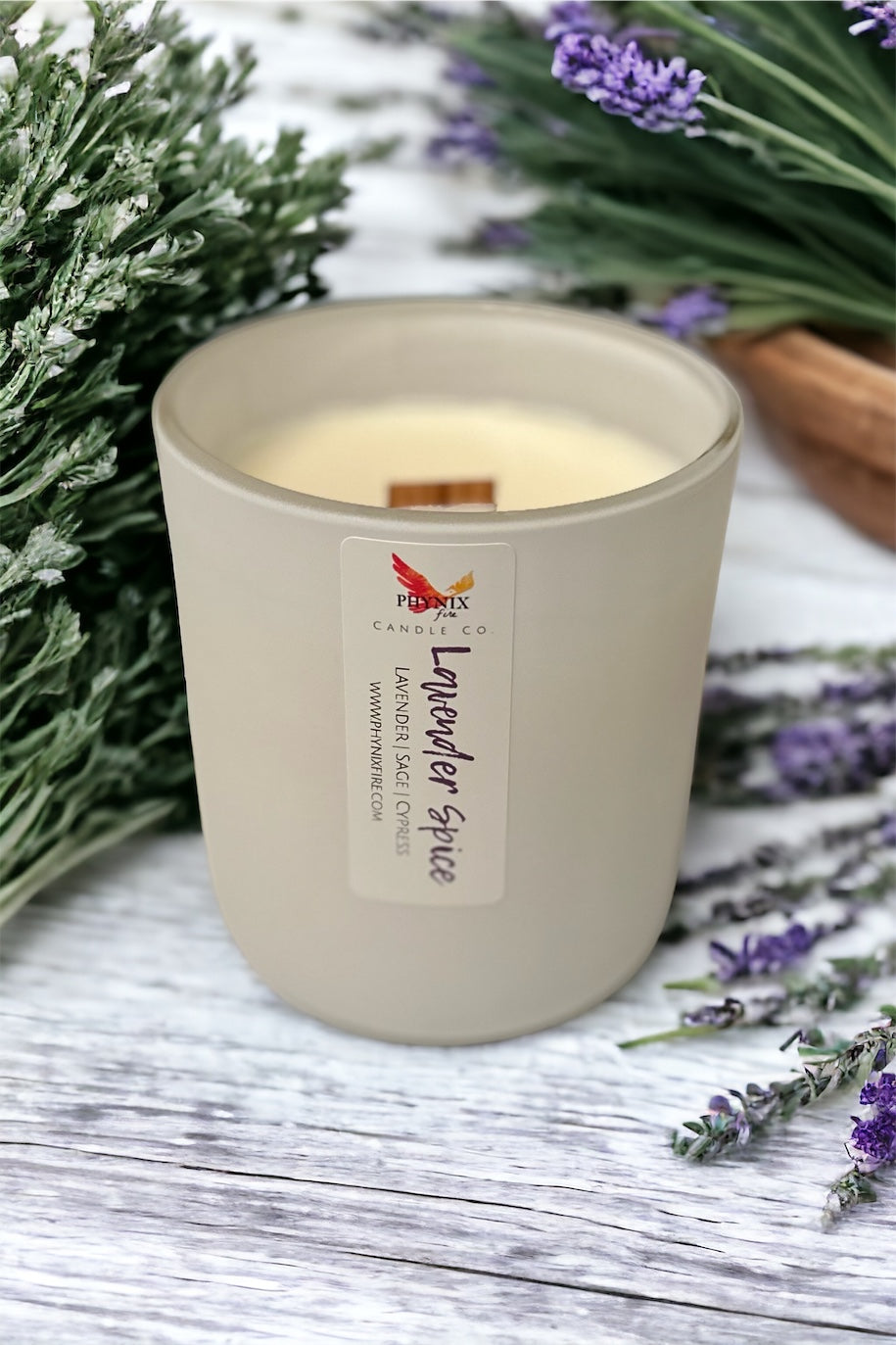 Lavender Spice 12 oz Candle - Lavender | Sage | Cypress