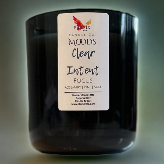 Clear Intent 12 oz Candle - Focus - Rosemary | Pine | Sage
