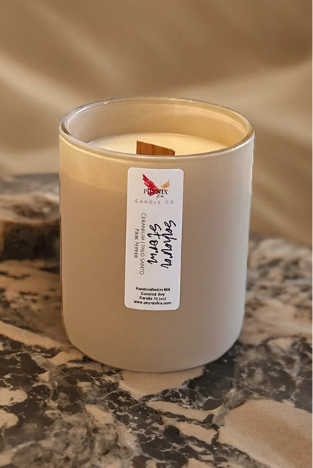 Sahara Storm - 12 oz Candle - Geranium | Pink Pepper | Palo Santo