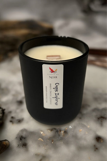 Onyx Inferno - 12 oz Candle - Amber | Smoked Oud | Dark Musk